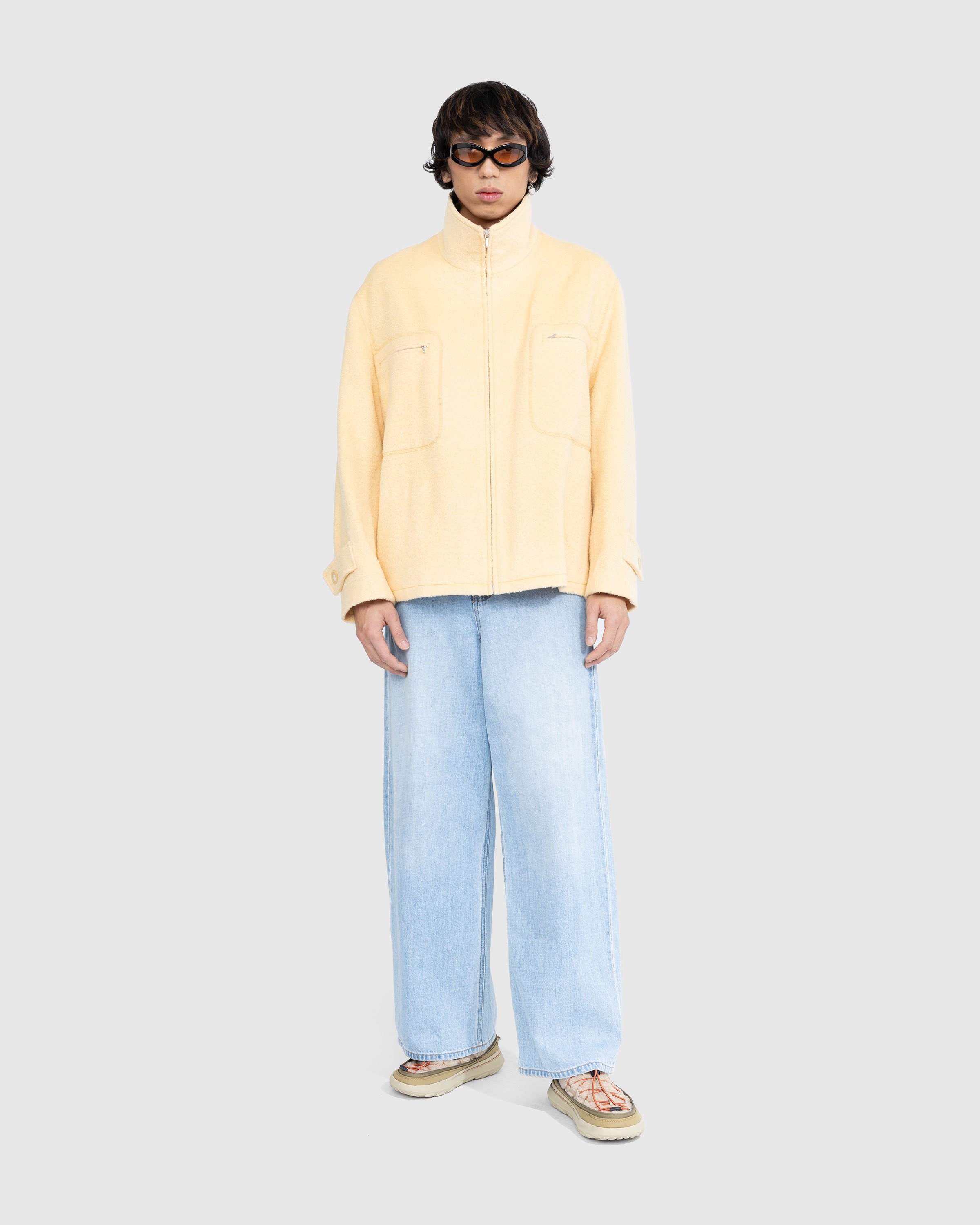 Auralee Brushed Suri Alpaca Mohair Blouson Yellow Highsnobiety